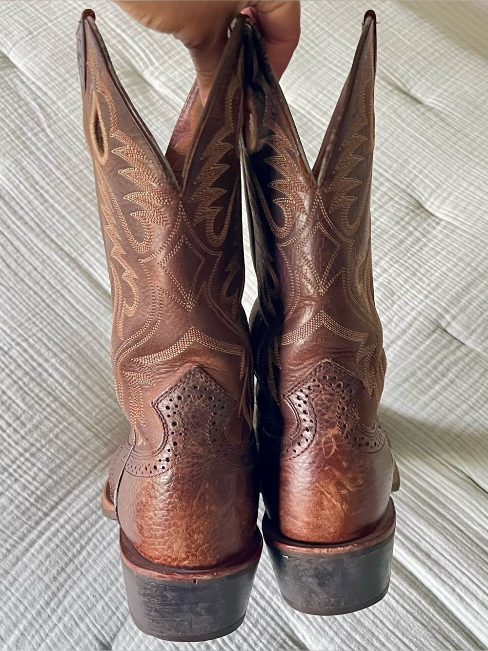 Classic Brown Leather Western Boots by Ariat - Picture 2 of 7